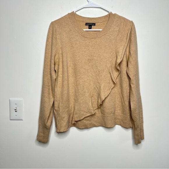 J. Crew Ruffle-front crewneck sweater - Picture 7 of 7